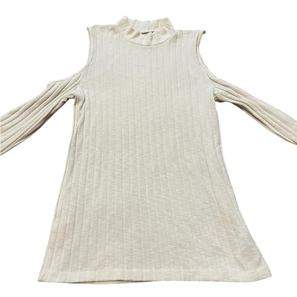 American Eagle White Off The Shoulder Long Sleeve Top